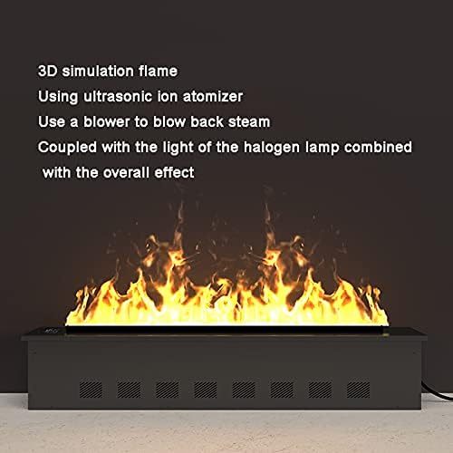 Спална соба камин 3Д симулација на пламен електричен камин затворен украси вдлабнати електрични камин со интелигентна ЛЦД -контрола