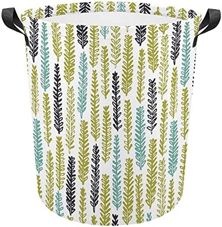 Кошница за перење Foduoduo Мала шума цитрон алишта за перење со рачки што може да се преклопи со валкана облека за складирање