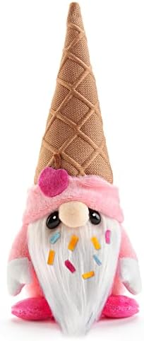 Прегратка Почувствувајте ја loveубовта - Choco Berry Gnome - Бери, кадифен гном декор, шведски гном украс Томте, фигура за подароци од џеб, пал,