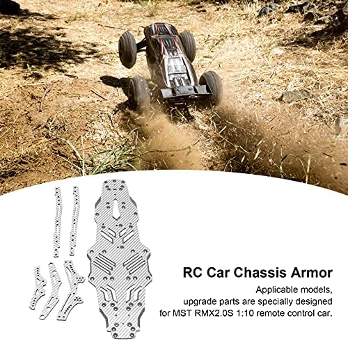 Шасија за автомобили RC, јаглеродни влакна RC Car Долна шасија плоча RC Drift Racing Chassis RC Adugrade Adportory Compational со MST RMX2.0S