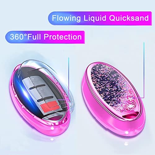 'Рж за Nissan Key Fob Cover, Bling Sparkle Key Fob Case for Nissan Altima Maxima Murano Rogue Sentra Sentra 370Z Pathfinder