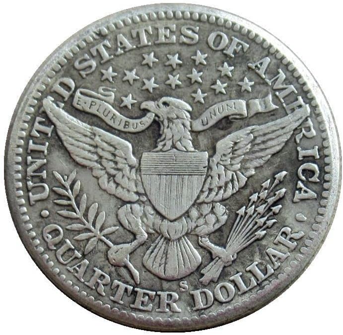 Американски кварт Барбер 1915 година Сребрена реплика комеморативна монета