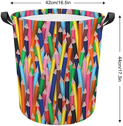 Обоени пенкала за печење за перење, водоотпорна торба за складирање на корпи со рачка 16,5 x 16,5 x 17