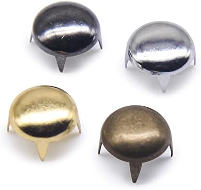 4 измешани столпчиња со кружни куполи разновидни комплети кожни кожени метални метални панк -шипки за панк -рок кожа занаетчиска