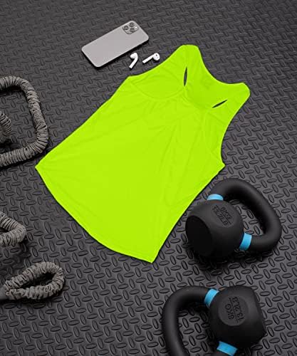 Неонски атлетски резервоари за жени без ракави кошули со тркачки бек, Рајли женски салата јога за вежбање на врвот на тренингот