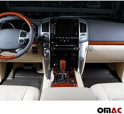 ОМАК Подот МАТС одговара на Buick Regal 2018-2021 Black/Front & 2-ри ред седиште за 3D поставени/сите временски услови вклопување на тешки/автомобили SUV автомобилски додатоци