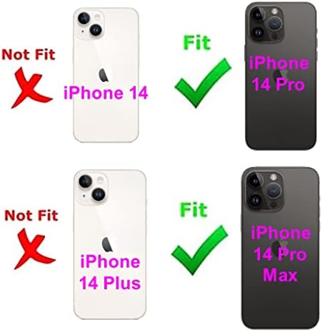 Фонсун Замена Задна Камера Леќа Стакло За apple iPhone 14 Pro / 14 Pro Max Black