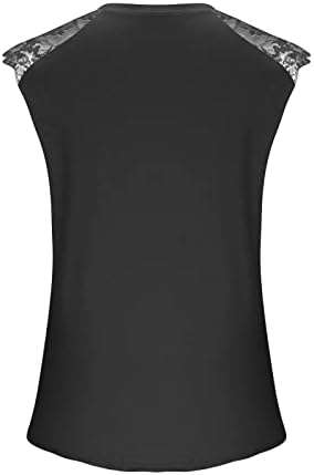 Печатени Чипка Краток Ракав Маица Блузи V-Вратот Еднобојни Модерни Жени Блуза Лабава Фитинг Ткаенина
