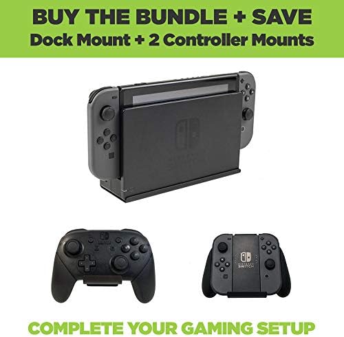 Скриен монтиран пакет на прекинувачи, wallидни монтирања за Nintendo Switch and Controllers, челик монтирање за Nintendo Switch и 2 контролори, компатибилни со Nintendo Switch OLED