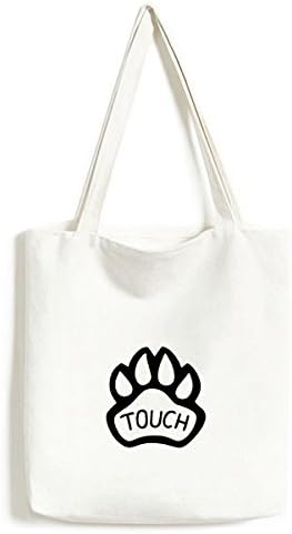 Кучиња шепа цитат DIY дизајн тоте платно торба за шопинг сачер случајна чанта