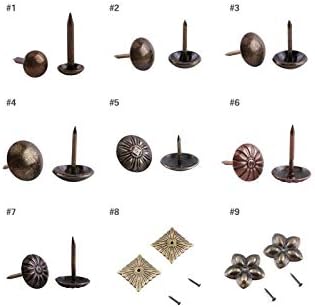Витино 100 парчиња антички бронзено тапацир за нокти Декоративно столче, антички тапацир за тапаци