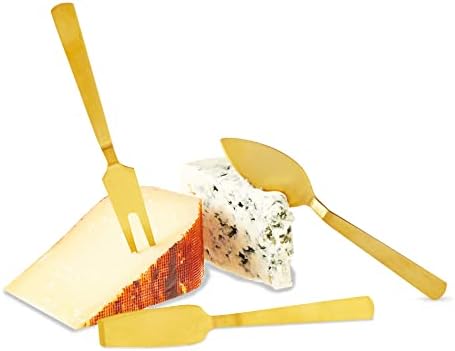 Твин златен нож постави ножеви за живеење сирење, сет од 3