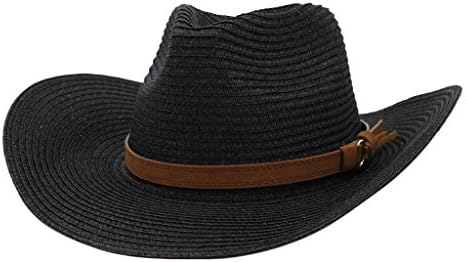 Широк каубојски диви капа западни жени мажи капачиња капа плажа слама бејзбол капачиња големи капи за жени