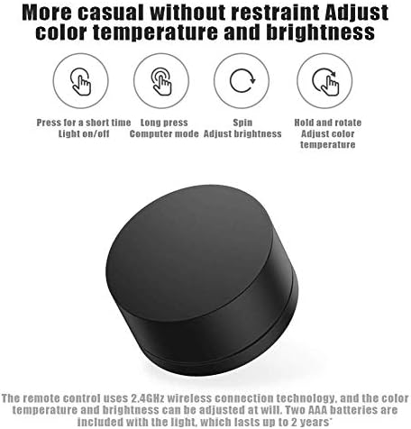 Guangming - E LED за читање LED Задава ламба, USB компјутерски монитор за монитор Асиметричен дизајн на напредување, индекс за рендерирање на бои