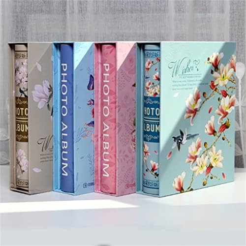 Liruxun Прекрасен цветен фото албум за семејна организатор на слики, свадбени мемориски книги, кутија за складирање на албуми од 6 инчи