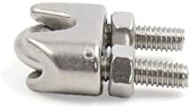 Нов LON0167 3PCS сребро прикажан тон M8 304 сигурна ефикасност кабелски клип од не'рѓосувачки челик, кабел за жица за жица јаже