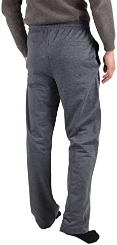 Ли Хантон Менс отворено дно џемпери со џебови од руно џогерски панталони за мажите дневна тренинг што работи со џогирање на атлетска теретана