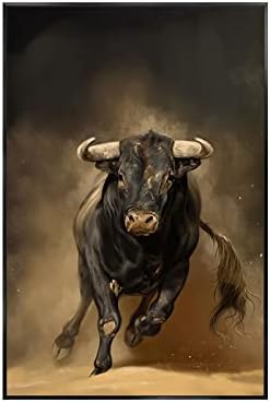 Уметнички дела со голема големина на масло сликање на масло, животинска крава крава, жестока реална реална палета на 3Д ножеви, кул гроздобер луксуз вертикално-апст