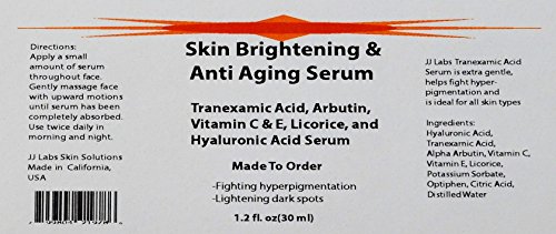 За осветлување на кожата и серум на анти -стареење со транексамична киселина, арбутин, личеви, хијалуронска киселина