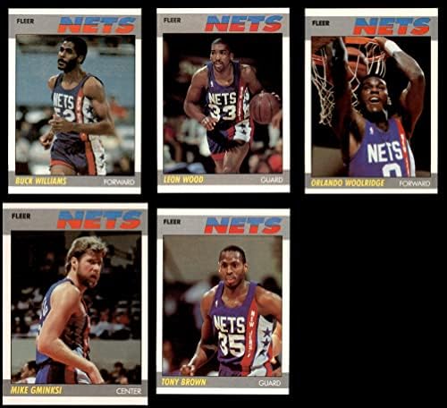 1987-88 Флеер Newу Jerseyерси Нетс тим го постави Newу Jerseyерси Нетс НМ/МТ Нетс