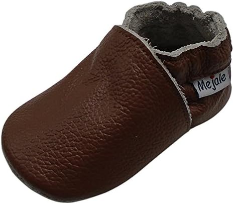 Чевли за девојчиња од мејајл момче мека солидна кожа мокасини анти-лизгање на новороденчиња за новороденче предводно