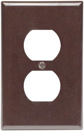 Wallиден плоча на левитон 80503 1-банда Дуплекс уред, големина на средниот пат, термосет, монтирање на уредот, кафеава
