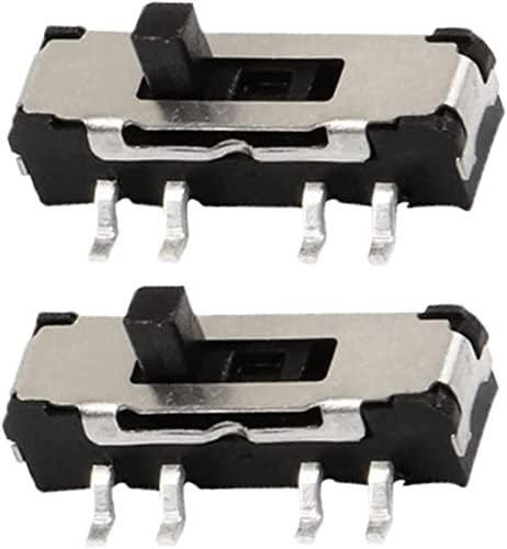 Прекинувачи за менување на Shubiao 10pcs 8 pin 8pins Mini Swits Switch 3position Micro Slide Toggle Switch LINIT Switch Black Black