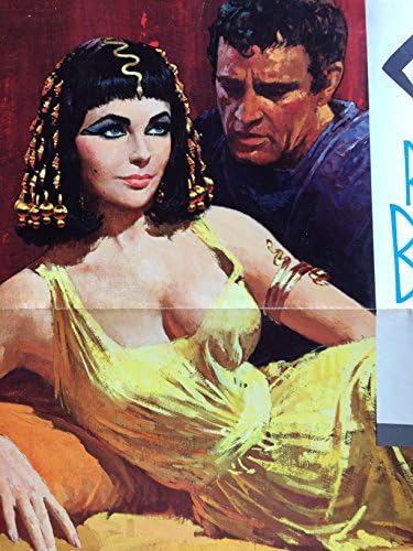 Клеопатра, гроздобер филмски постер од 1963 година, Елизабет Тејлор, Ричард Бартон