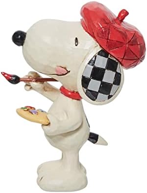 Enesco Jim Shore Cearuts Mini Snoopy Artist Figurine 3,2 инчи повеќебојни 6011956
