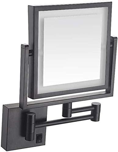 LIANXIAO-ЅИД МОНТИРАНИ USB Полнење Шминка Огледало СО LED Светла и 1x/3x Зголемување Суета Огледало