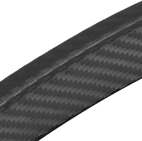 Налепници за браник на YueCoom 2 парчиња 250мм/9.84in декор на тркала ленти за заштитник на веѓите, јаглеродни влакна шема гума