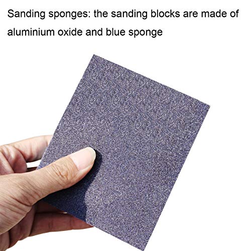 Sackorange 12 пакувања 100 решетки за пескарење со средно одделение, сунѓер за песок што може да се песочи за садови за четки, полирање
