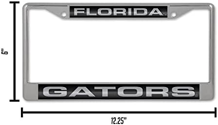 Rico Industries NCAA Florida Gators Black Chrome Laser Lecerence Frame 12 'x 6' ласерска исечена хромирана рамка - CAR/Truck/SUV Automobile
