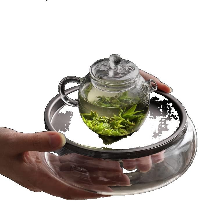 Јапонски стил стаклен тенџере со лежиште сув меур маса, кунг фу чај, поставени додатоци за миење чај од чај 日式 玻璃 泡台 功夫 茶具 配件 洗茶
