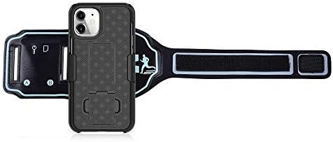 ChuangxinFull iPhone 12 Mini Sport Armband, отворено лице за лице идеално за апликации за фитнес. Хибриден тврд случај на насловната страница