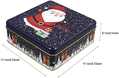 Јардве Божиќна Кутија За Пакување Бонбони Од Калај: Метални Контејнери За Пакување За Складирање Колачиња Железо Божиќна Закуска Тегла Со Лимена