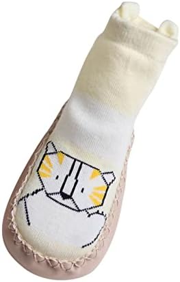Детски Чевли Меки Единствени Мали Чевли Цртан Филм Животински Печатење Нелизгачки Чорапи За Дишење Чорапи Девојки Слајдови Големина 5