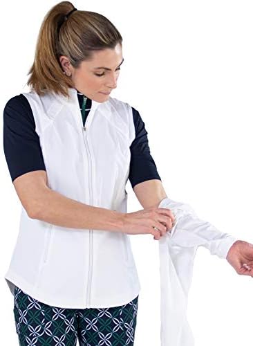 Ofофит Облека женска атлетска облека ветерна јакна со отстранливи ракави за голф и тенис