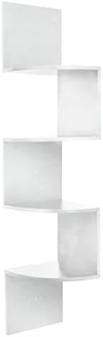Kiera Grace Classic Provo Corner Corner Salder Sholf Cholfe Décor мебел, 12 x 57 инчи, бело