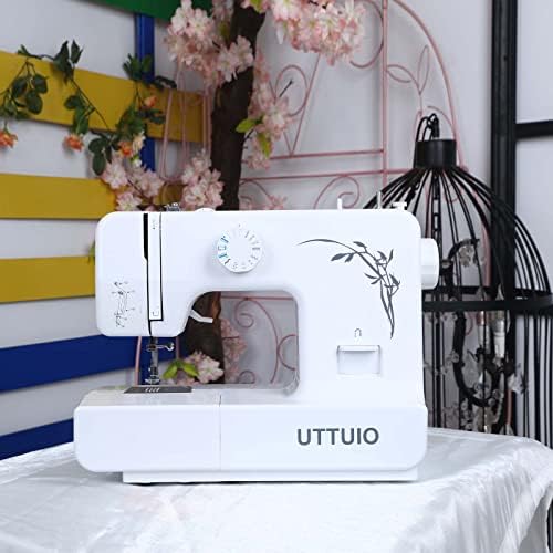 Механичко машина за шиење на Uttuio со додаток за додатоци - 63 апликации за бод - Лесен за употреба и одлично за почетници