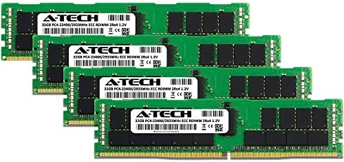 A-Tech 128gb Комплет Меморија RAM МЕМОРИЈА За Dell PowerEdge T440-DDR4 2933MHz PC4-23400 ECC Регистрирани RDIMM 2rx4 1.2 V-Сервер
