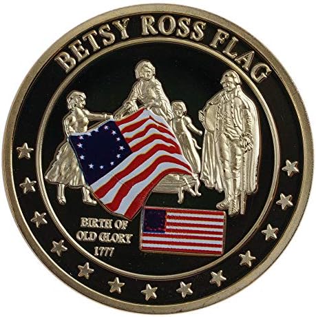 Монети за подароци колекционери Бетси Рос знаме Историја на старата слава злато позлатена комеморативна предизвик монети