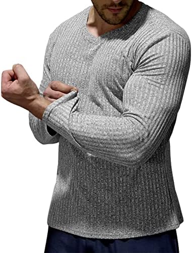 CTU машки модни атлетски маици со долги ракави кошули тренингот v вратот цврста маичка со маички на врвот