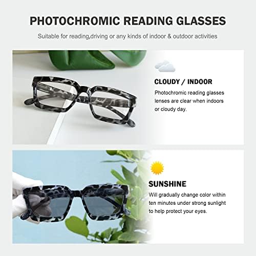 Фотохроматско читање очила за транзиција на окото, жени црна +2,50