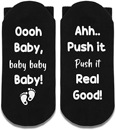 Фујлој, бебе, истуркајте го вистински добри чорапи, породилно работно чорапи, породилни чорапи. Црна