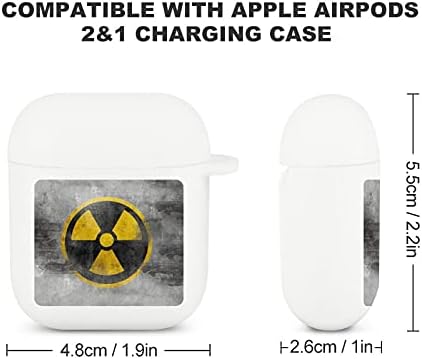 Нуклеарна реактор симбол за печатење на куќиште со приврзок за тастатура за Apple AirPods 1 2 Заштитни додатоци за полнење со силикони