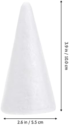 Ipetboom пена мониста 24 парчиња занаетчиски конуси конуси во облик на занаети бели занаетчиски топки новогодишна маса за трпеза на трпеза, цветна