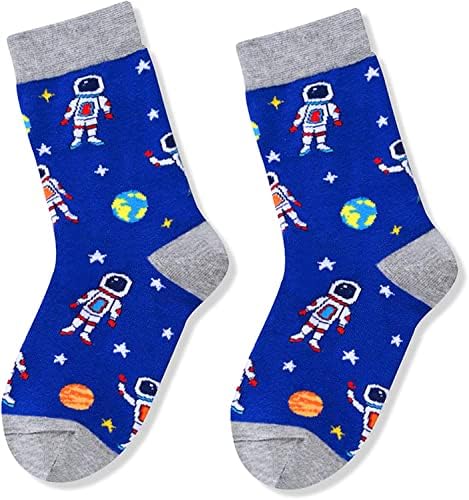 Happypop Момци девојчиња екипаж чорапи новини луди ајкули животни вселенски спортски чорапи за храна за деца