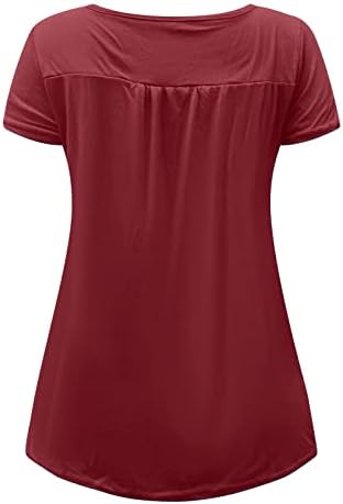 Маичка за блуза за дама есен летен краток ракав 2023 облека трендовски екипаж вратот памук обичен плетенка кошула K2 K2