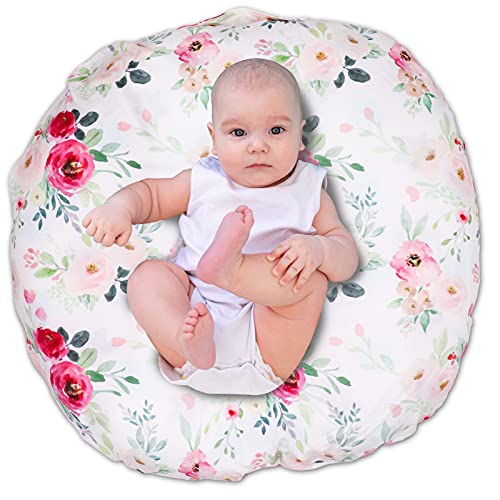 Цветно новородено покритие со перници за перници, покривка за куќи за момчиња, розов цвет, ситно вклопување на новороденче за бебе, отстранлив